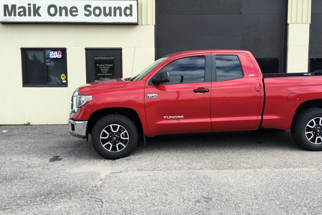 Toyota 2018 Tundra with professional window tint in North Bay